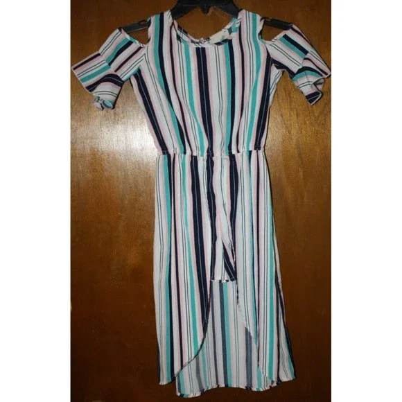 Lily Bleu Dresses Lily Bleu Girls Stripe Hilow Dress With